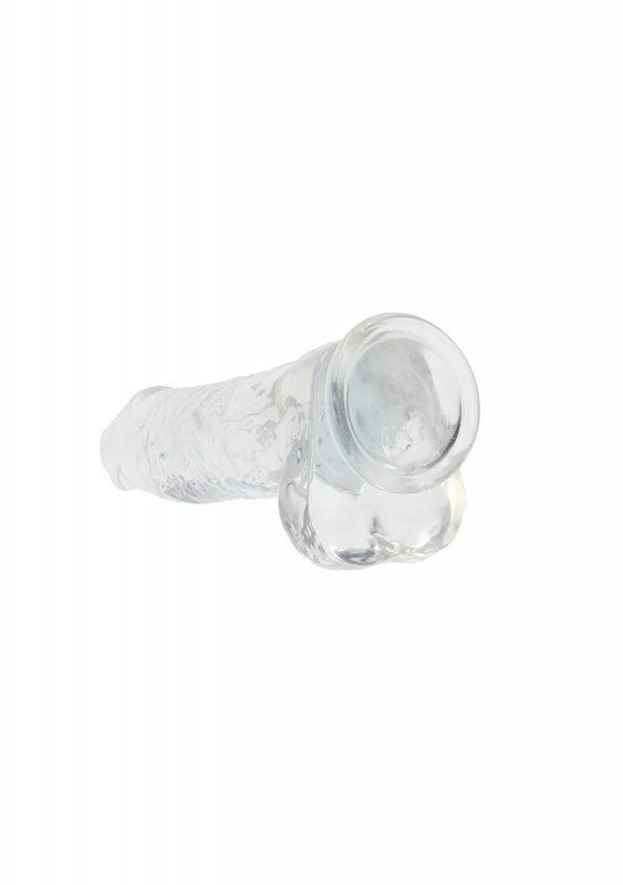 Realistyczne żelowe dildo penis na przyssawce transparentny 25,4 cm