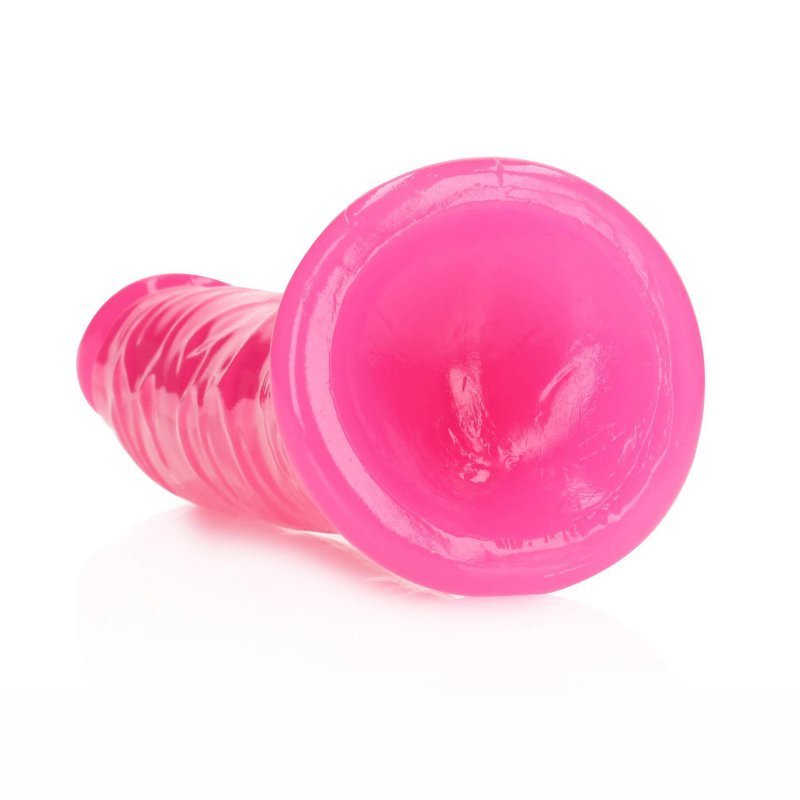 Slim Realistic Dildo with Suction Cup - Glow in the Dark - 8&#039;&#039; / 20 cm