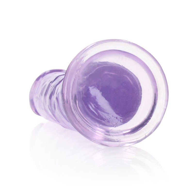 Żelowy realistyczny penis dildo z przyssawką bez jąder fioletowy 20cm