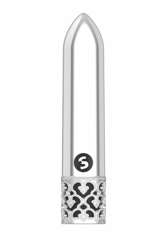Gustowny mini wibrator metalowy pocisk srebrny