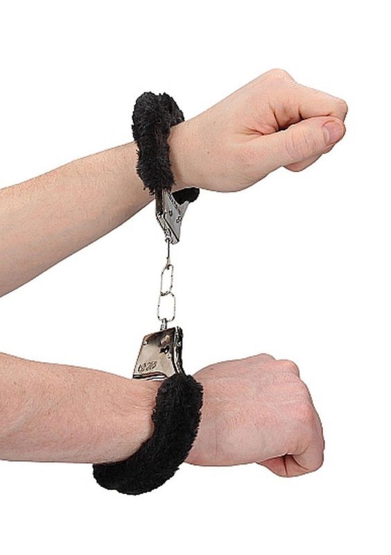 Furry handcuffs - black