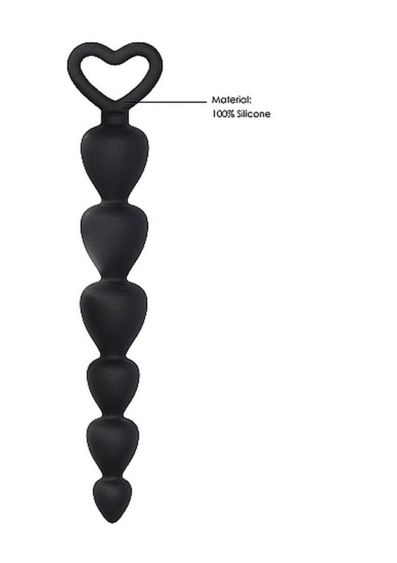 Sonda analna łańcuszek stymulator anusa serca 17,5 cm