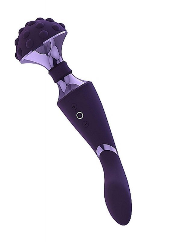 Stylowy wibrator wand masażer łechtaczki fiolet Shiatsu