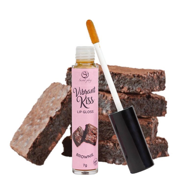 Błyszczyk do seksu oralnego z efektem wibracji brownie