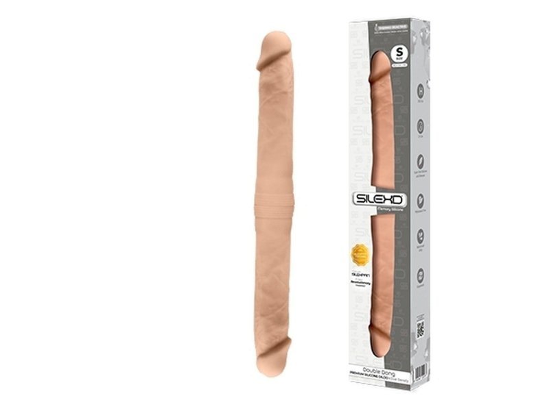 Podwójne realistyczne dildo dla lesbijek 38,5 cm
