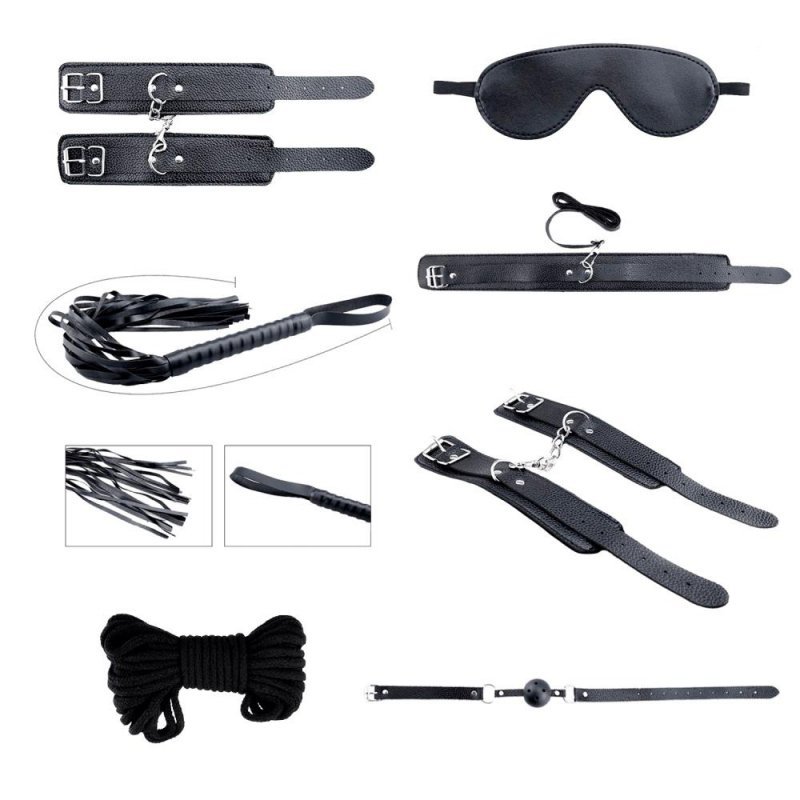 Secret desires black bdsm kit 8pcs