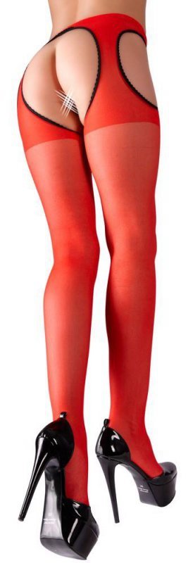 Sexy rajstopy jak pończochy z pasem Cottelli   L/XL