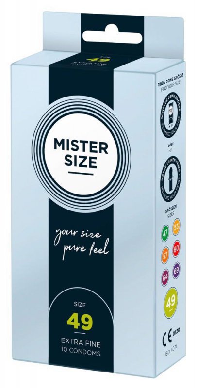 Prezerwatywy naturalny lateks Mister Size 49mm 10 sztuk