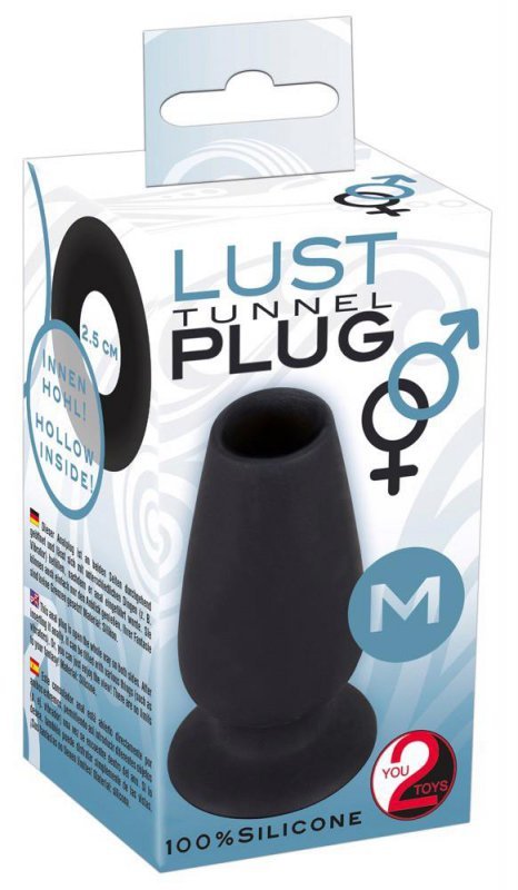 Tunelowy korek analny zatyczka plug z otworem rozpychacz