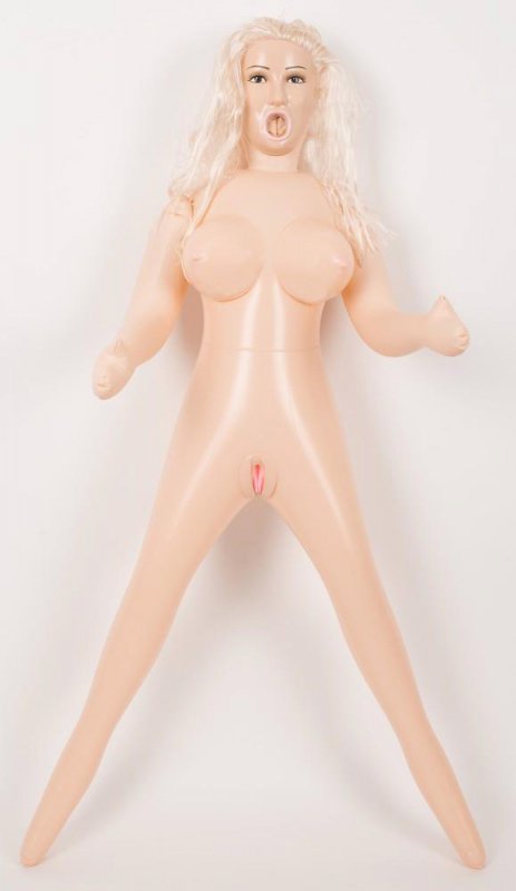 Dmuchana sex lalka z funkcją wibracji atrakcyjna blondynka