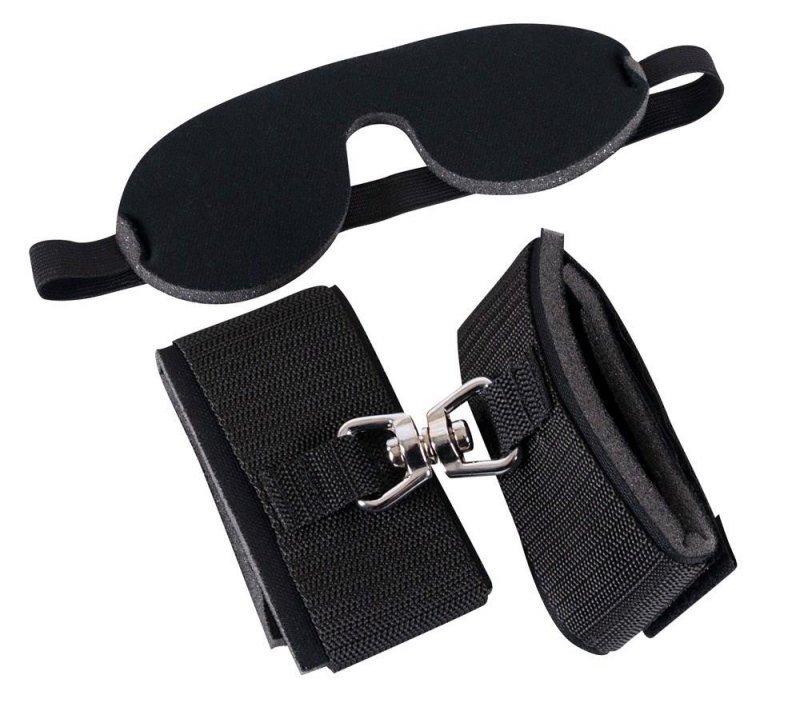 Zestaw Bondage kajdanki i maseczka na oczy