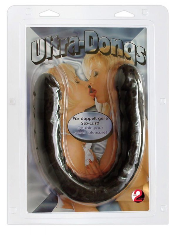 Podwójne elastyczne dildo z żyłami lesbijskie 43 cm