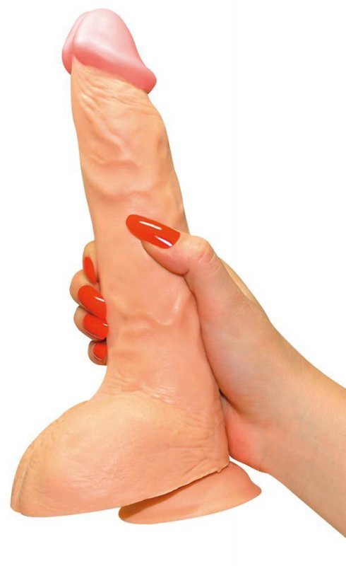 Elastyczne realistyczne dildo na przyssawce 23 cm