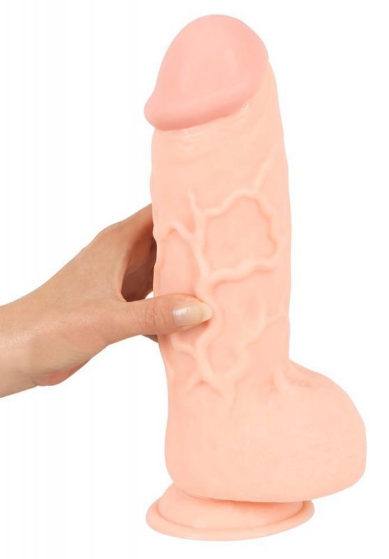 Duże żylaste dildo z przyssawką 25 cm