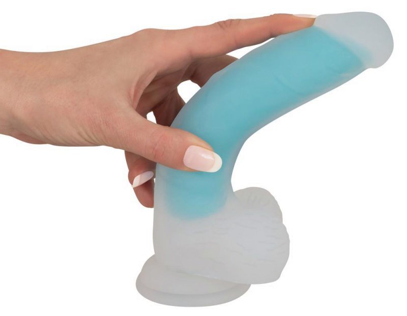Dildo żelowe świecące w ciemności 20 cm