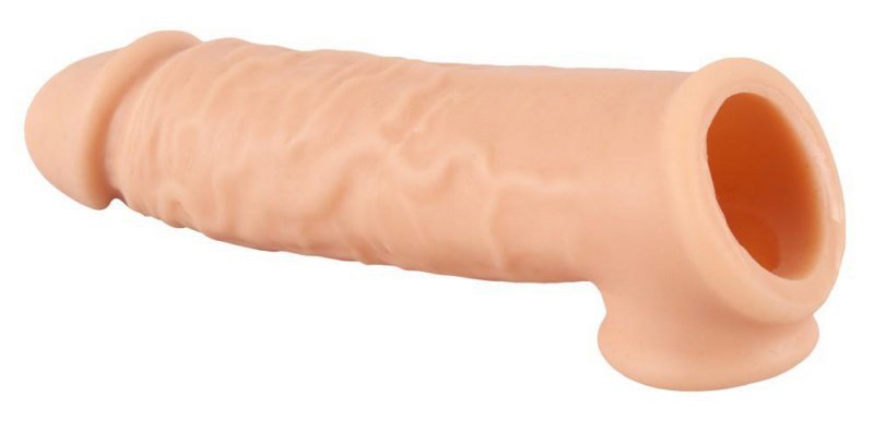 Realistyczna nakładka na penisa przedłużka + 5 cm