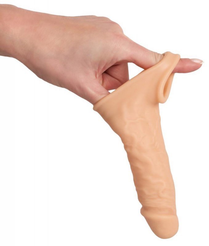 Realistyczna nakładka na penisa przedłużka + 5 cm