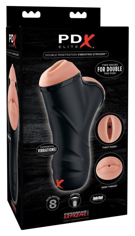 Masturbator premium podwójny Pee Double wibrujący
