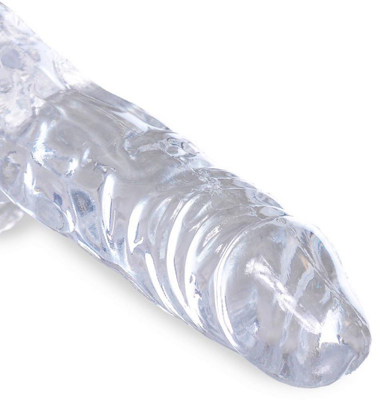 Małe dildo realne żelowe z jądrami przyssawka 10,2 cm