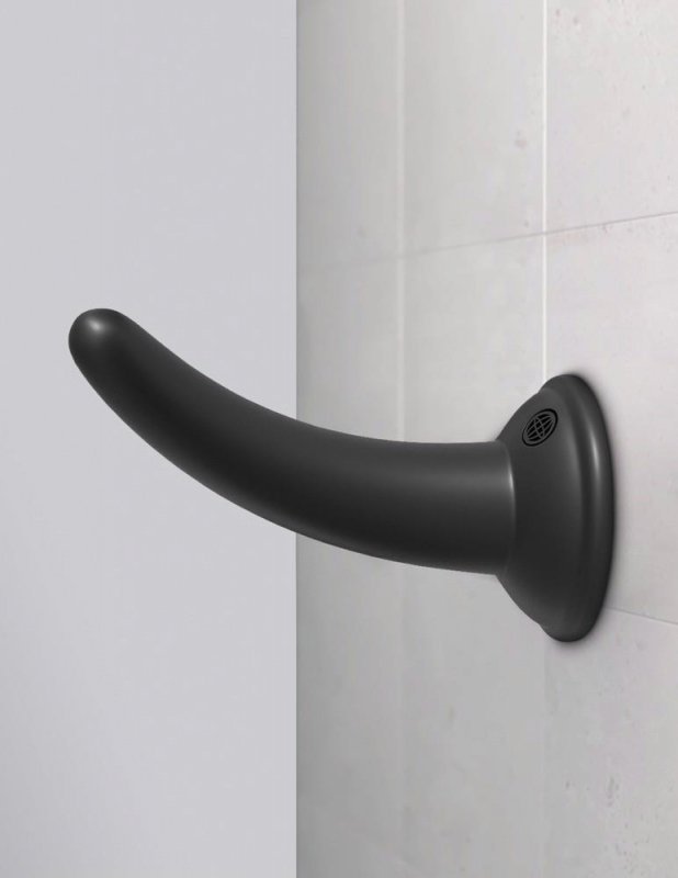 Strapon z zakrzywionym dildo na przyssawce dla początkujących 12 cm