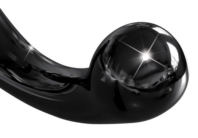 Szklane zakrzywione dildo do punktu g z przyssawką 15 cm