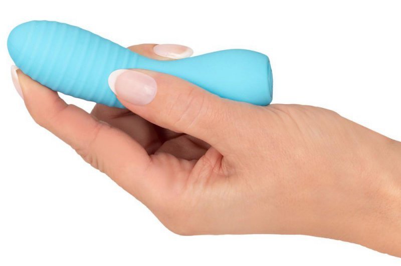 Cuties mini wibrator masażer z wypustkami niebieski
