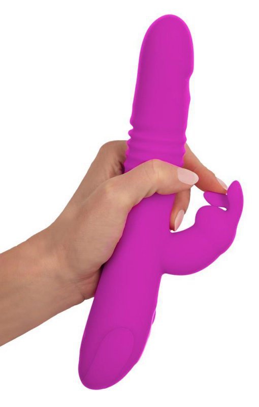 Posuwisty wibrator z króliczkiem sex masażer