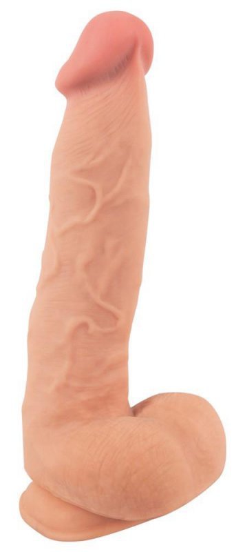 Realistyczne dildo z ruchomą skórką przyssawka 25 cm