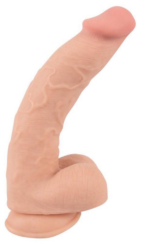 Realistyczne dildo z ruchomą skórką przyssawka 25 cm