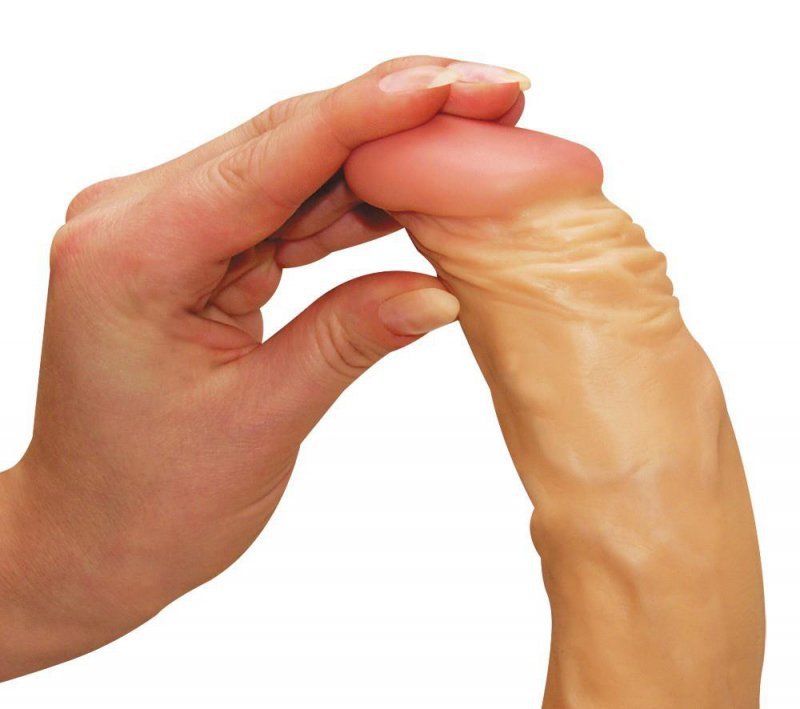 Realistyczne dildo wibrujące na przyssawce z pilotem 22 cm