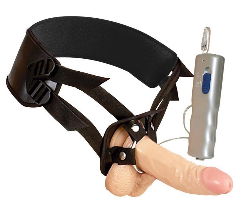 Wibrujący strap-on realistyczny wibrator 