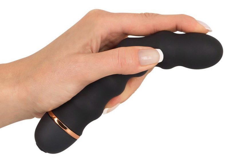 Fałdowany wibrator waginalno analny penetrator pochwy 17 cm