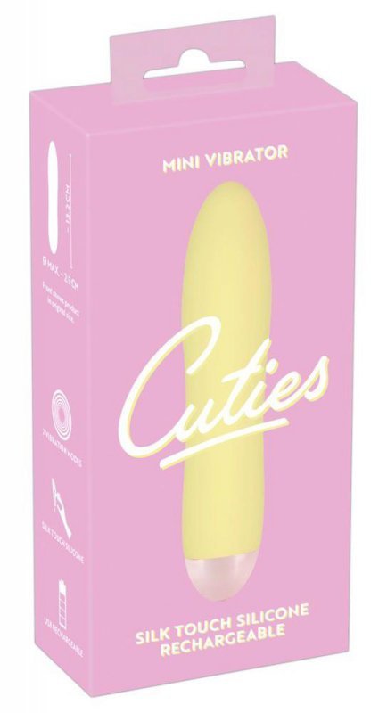 Cuties stylowy poręczny mini wibrator seks masażer żółty
