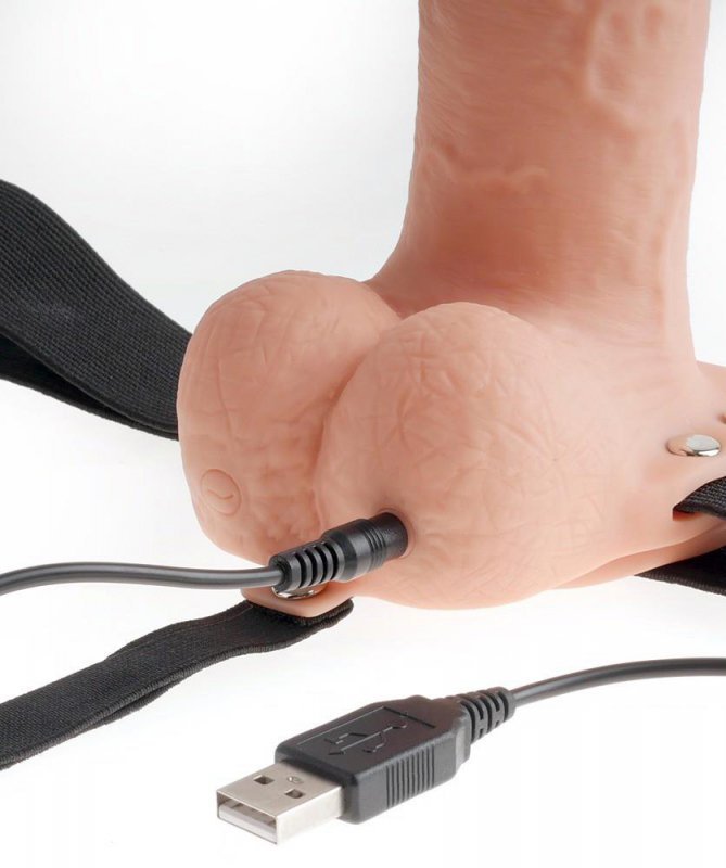 Duże żylste dildo z wibracją strap on proteza przedłużka penisa z jądrami