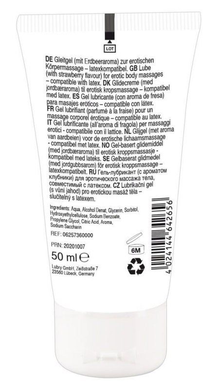 Jadalny żel intymny truskawka 50 ml