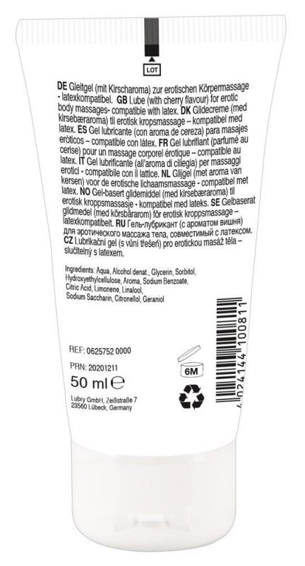 Jadalny żel intymny wiśnia 50 ml