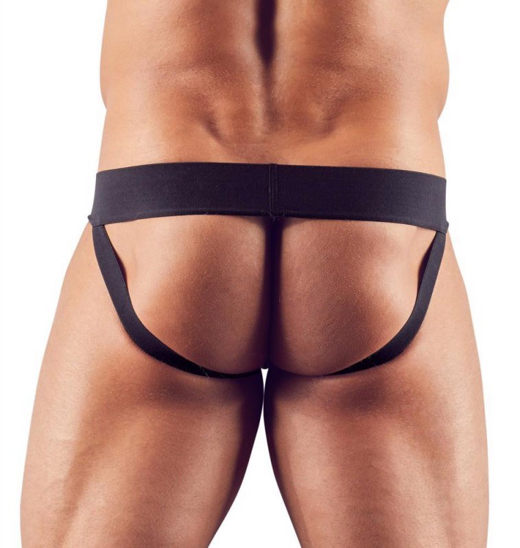 Jockstrapy męskie z siateczki prześwitujące czarne Men´s Jock S