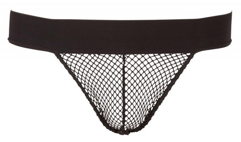Jockstrapy męskie z siateczki prześwitujące czarne Men´s Jock XL