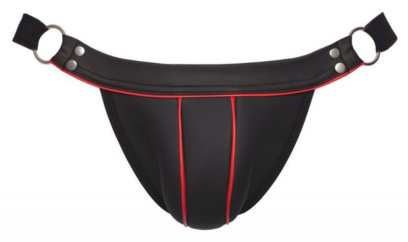 Męskie majtki jockstrapy odkryte pośladki Men's Jock string czarne S/M