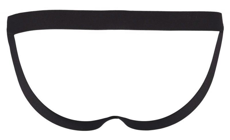 Męskie majtki jockstrapy odkryte pośladki Men's Jock string czarne S/M