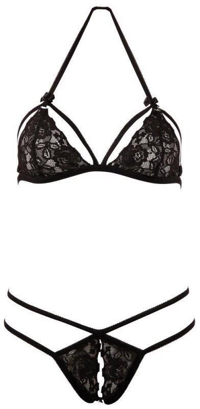 Odkrywany sex komplet Cottelli z paskami XL