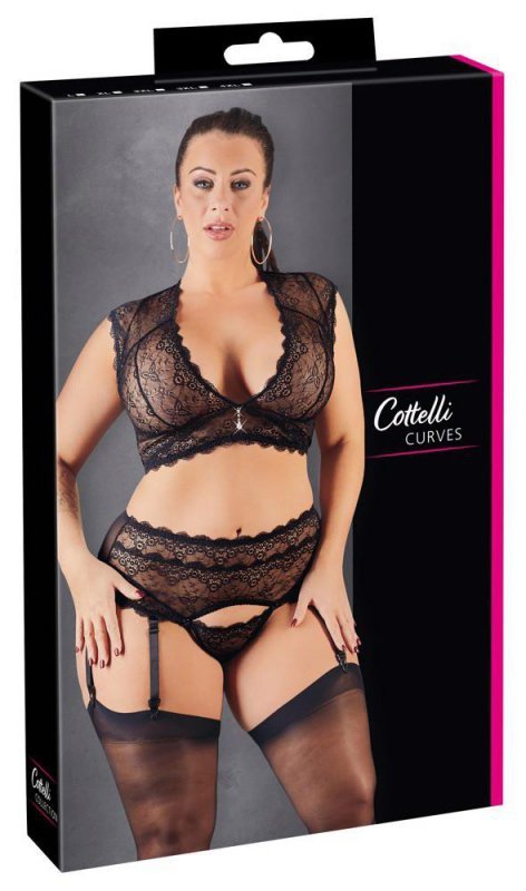 Seksowny szeroki komplet bielizny Cottelli 3XL