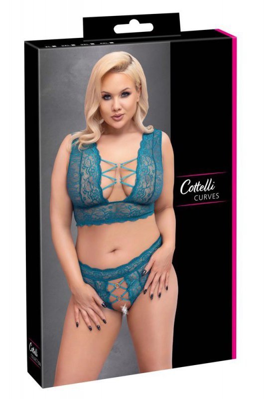 Seksowny paski komplet bielizny Cottelli XL