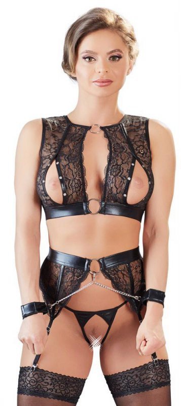 Top pas do pończoch stringi Bondage S