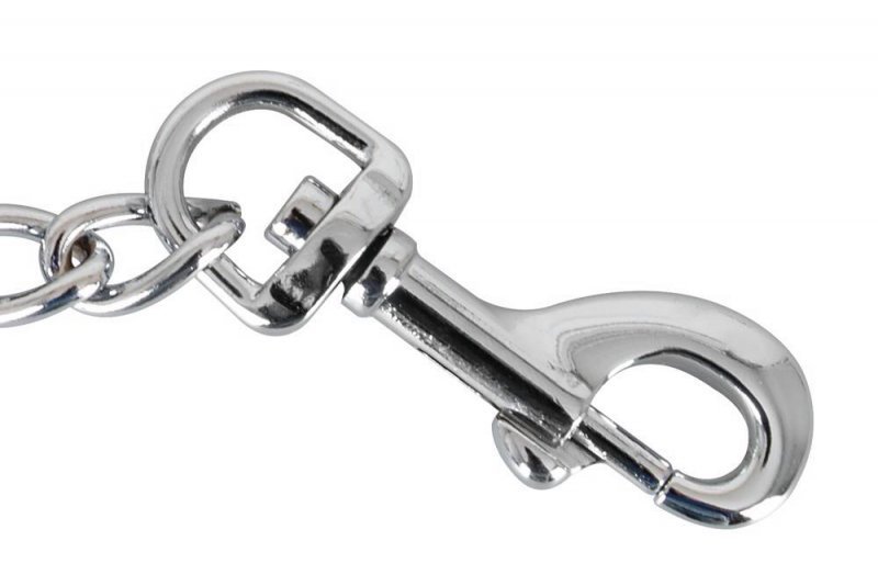 Metalowy stalowy łańcuch pancerka z karabińczykami 15cm