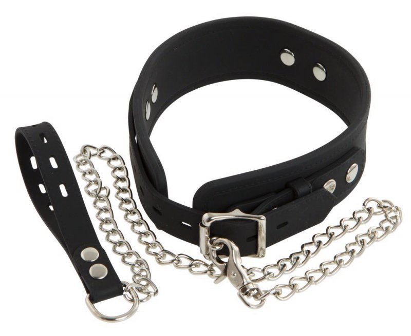 Bardzo szeroka obroża damska BDSM z kółkiem