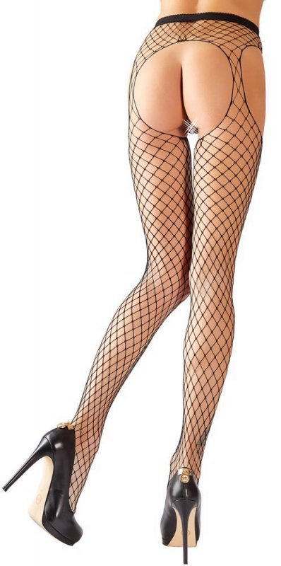 Sexy rajstopy Cottelli Sex Tights siateczka S-L