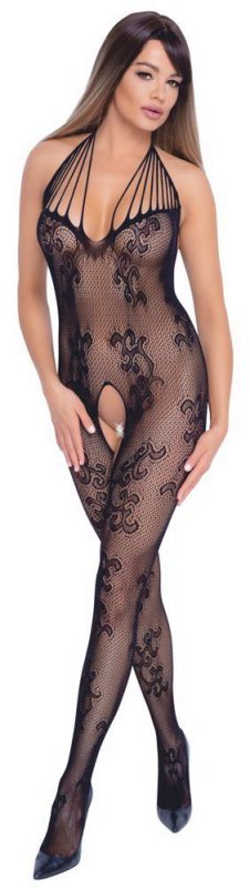 Kuszący erotyczny bodystocking z dziurką S-L