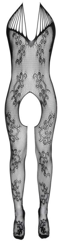 Kuszący erotyczny bodystocking z dziurką S-L