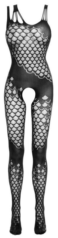 Kuszący erotyczny bodystocking z dziurką S-L
